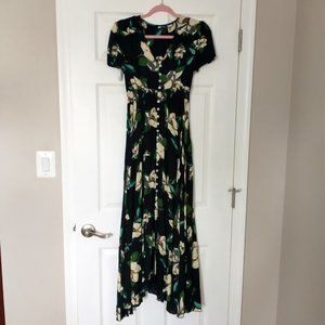 Floral Button Up Maxi Dress - Size Large